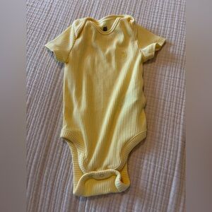 GAP Yellow Ribbed Kids Bodysuit